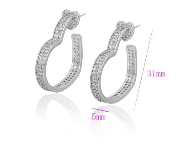 Diamond Hjärtformande Örhängen - Bild 2