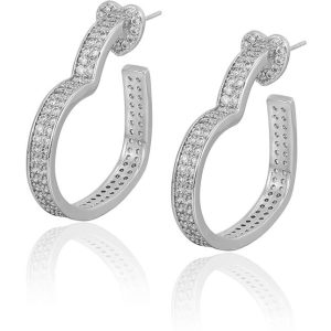 Diamond Hjärtformande Örhängen